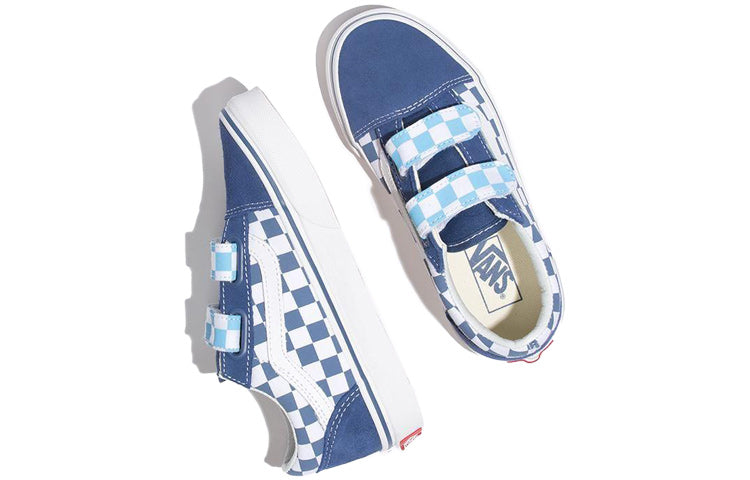 (PS) Vans Old Skool Checkerboard 'Blue White' VNA38HDVDX