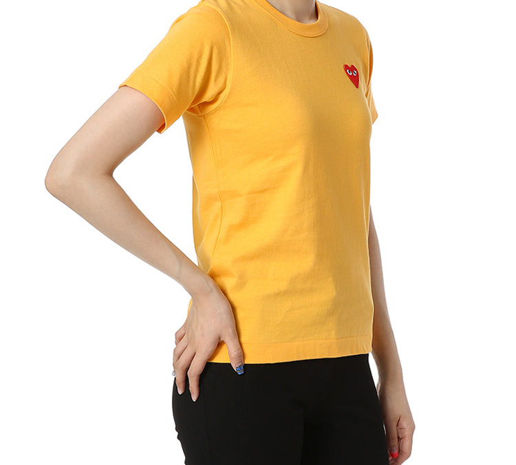 (WMNS) COMME des GARCONS PLAY Mini Logo Tee 'Yellow' AZ-T211-051-2