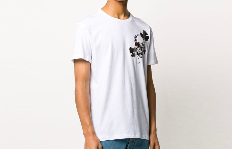 Men's Alexander McQueen SS20 Skeleton Printing White 611385-QOZB7-0900