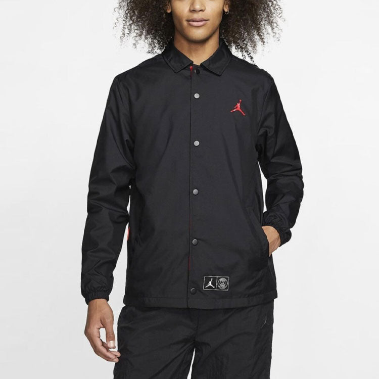 Air Jordan x Paris Saint-Germain Casual Sport Jacket Men's Black BQ4213-011