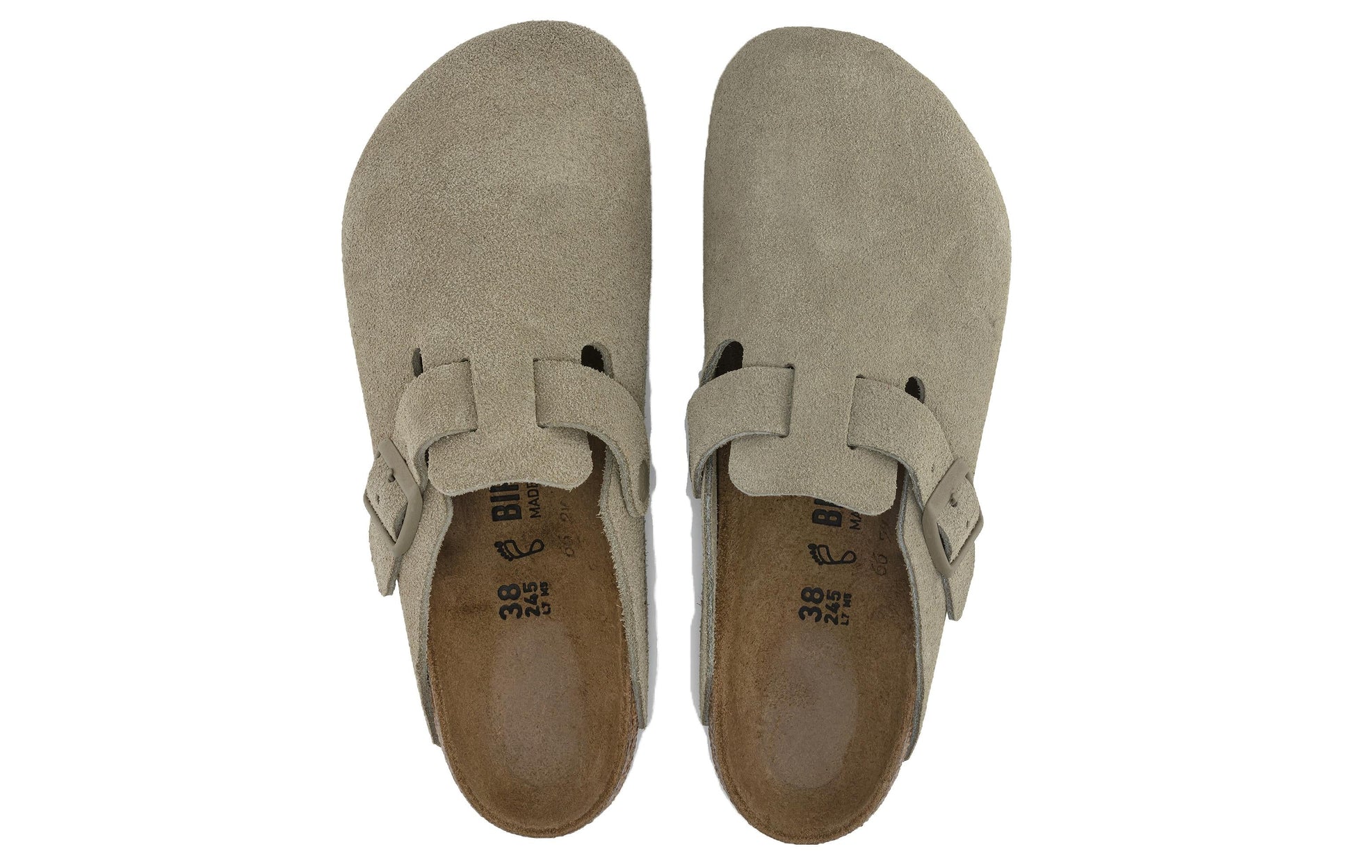 Birkenstock Boston Suede Leather 'Faded Khaki' 1025788