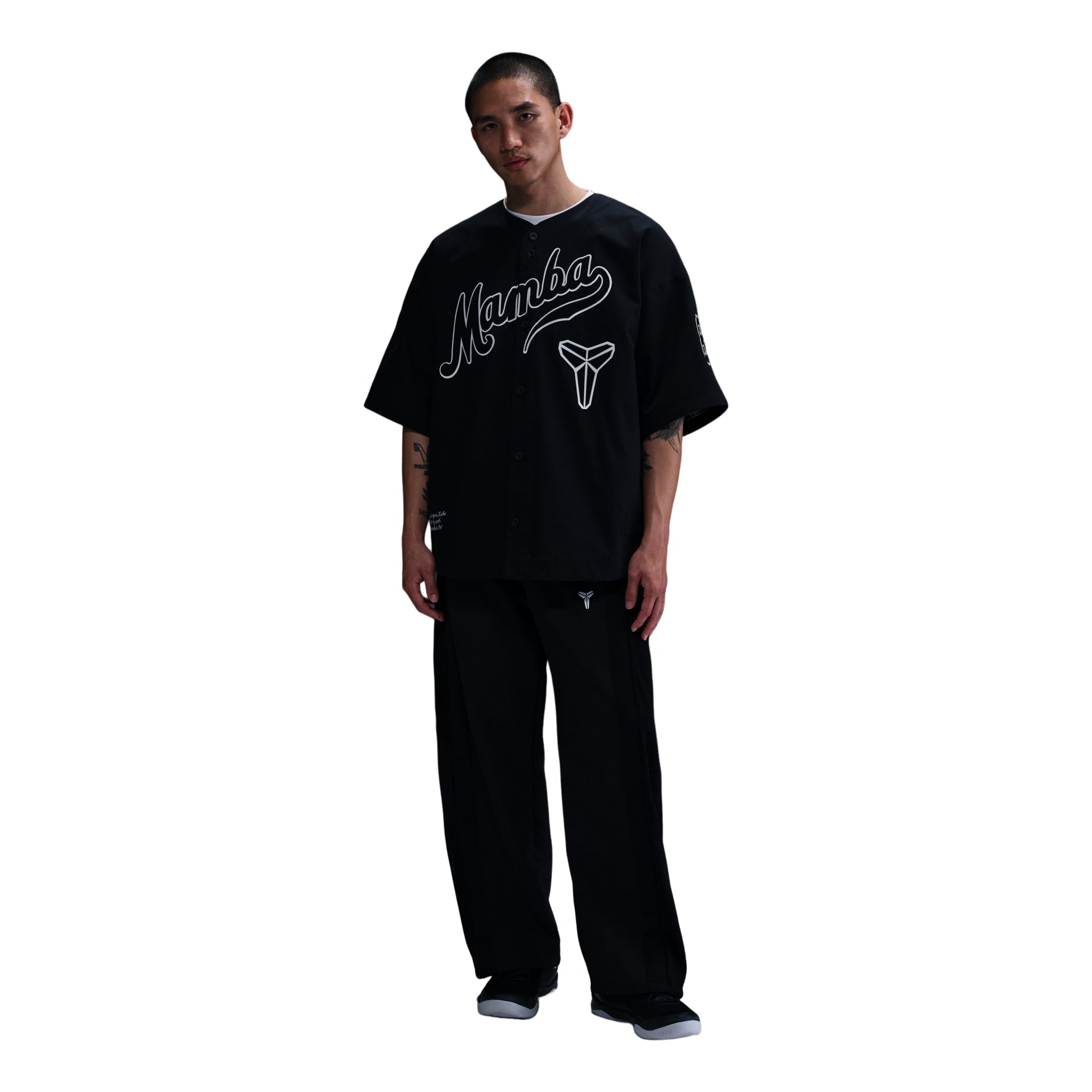 Nike x Kobe Bryant Baseball Jersey Asia Sizing 'Black White' IB0008-010