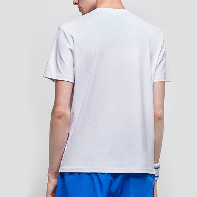 FILA Geometry Numeric Subject Printing Short Sleeve White F11M038110F-WT