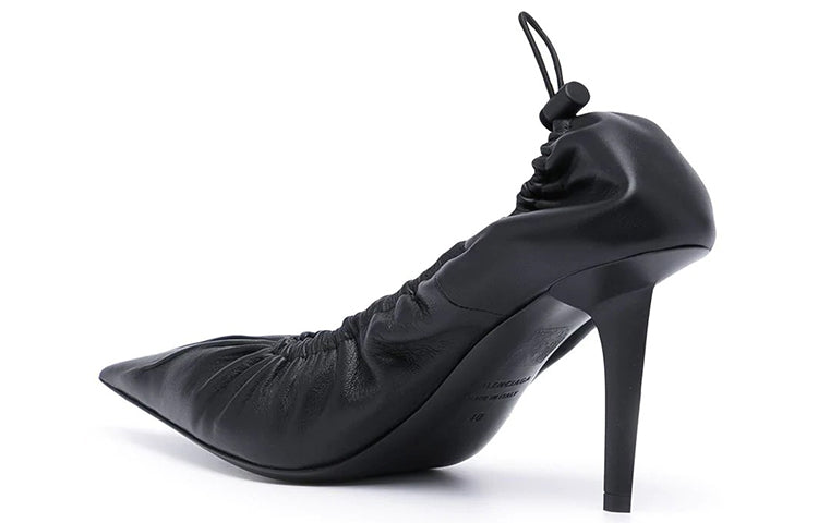 (WMNS) Balenciaga Scrunch Knife 80mm Pump Heels 'Black' 636612WA2M01000