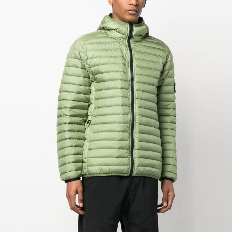 STONE ISLAND Logo Patch Zipped Down Jacket 'Green' 781540324-V0055