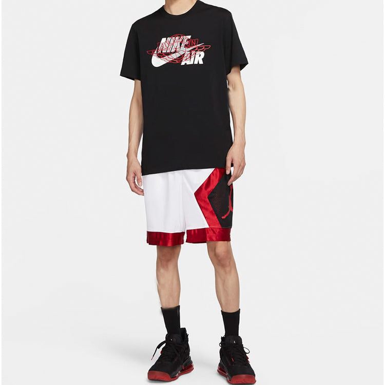 Air Jordan Air Wings Round-neck Short-sleeve Tee Men Black CU1980-010