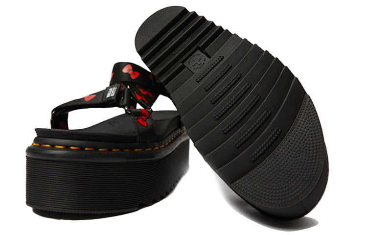 (WMNS) Dr. Martens x Hello Kitty Vegan Sandals Black 25914002
