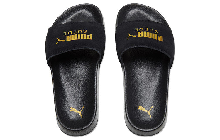 PUMA Leadcat Suede Slide 'Black Team Gold' 365758-01