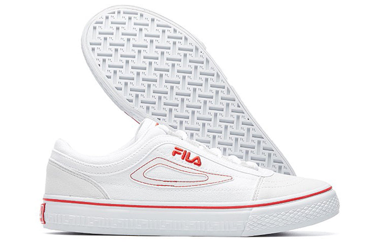 (WMNS) FILA Light Sneakers GS White/Red F12W034423FWT