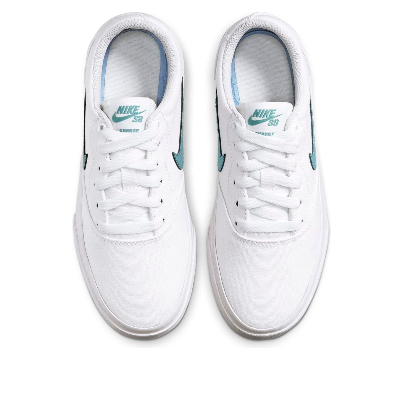 (GS) Nike SB Charge Canvas 'White Blue' CQ0260-100