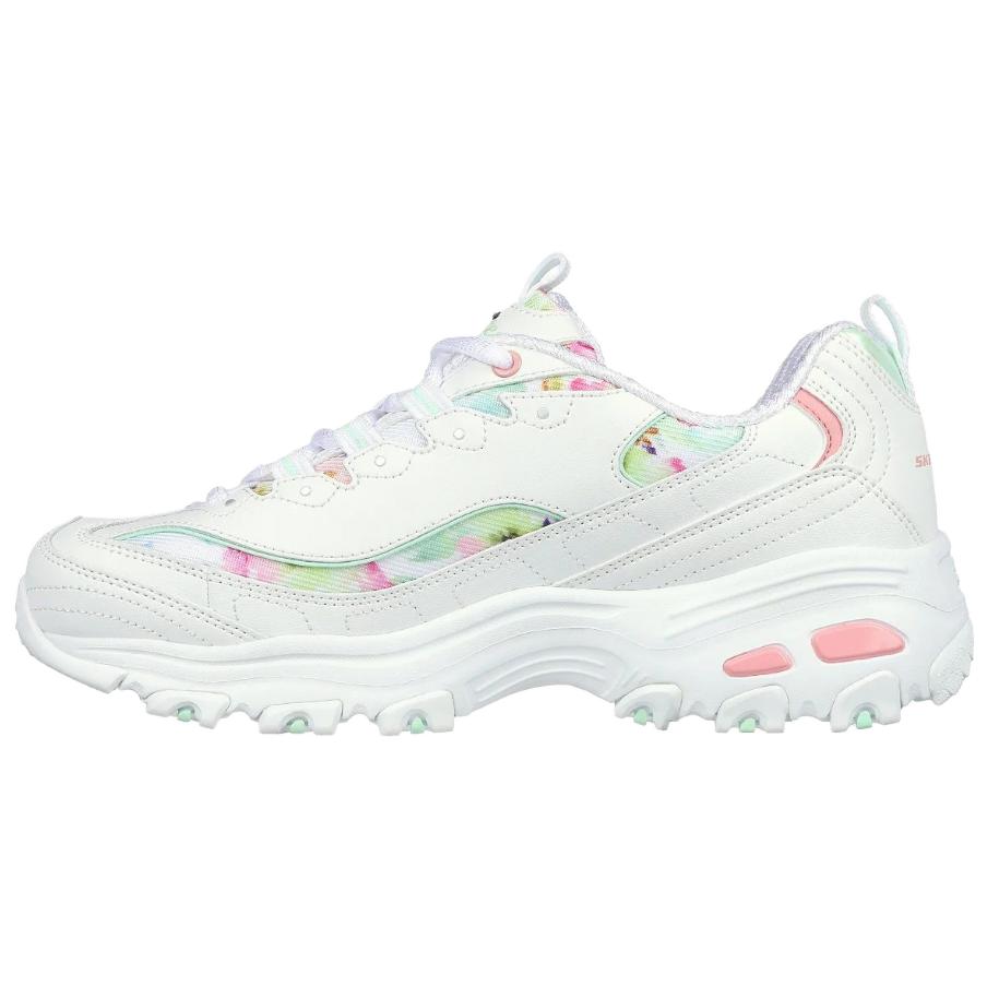 (WMNS) Skechers D'Lites Blooming Fields Sneakers 'White Multi' 149794-WMLT