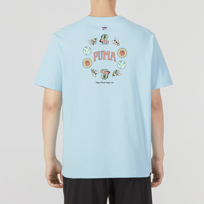 PUMA Downtown Graphic Tee 'Blue' 535400-18