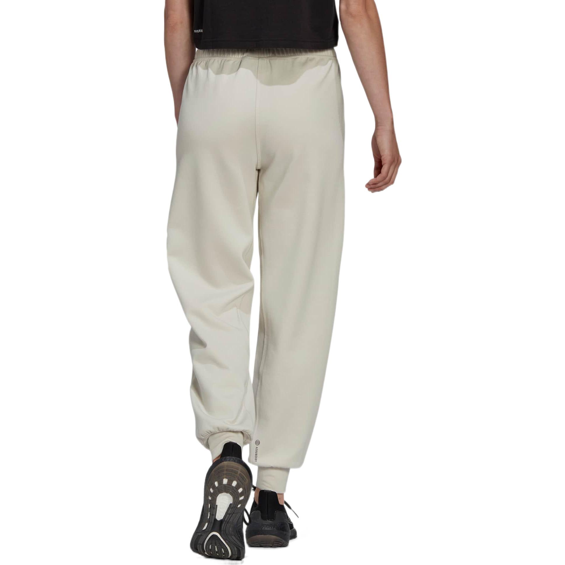 (WMNS) adidas AEROREADY Studio Pants Asia Sizing 'Beige' HK2364