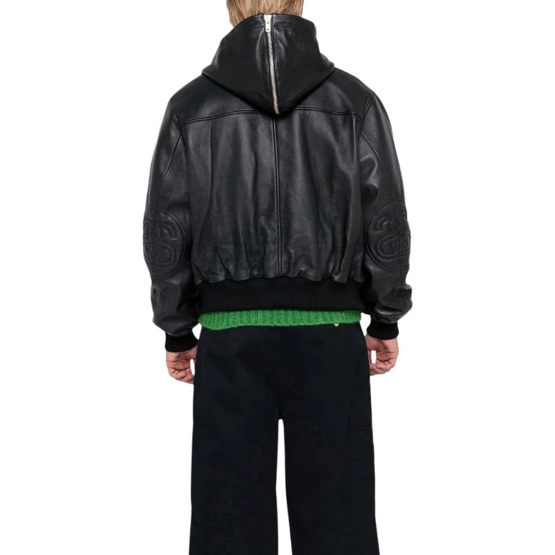 Stussy SS Link Leather Bomber 'Black' 115739