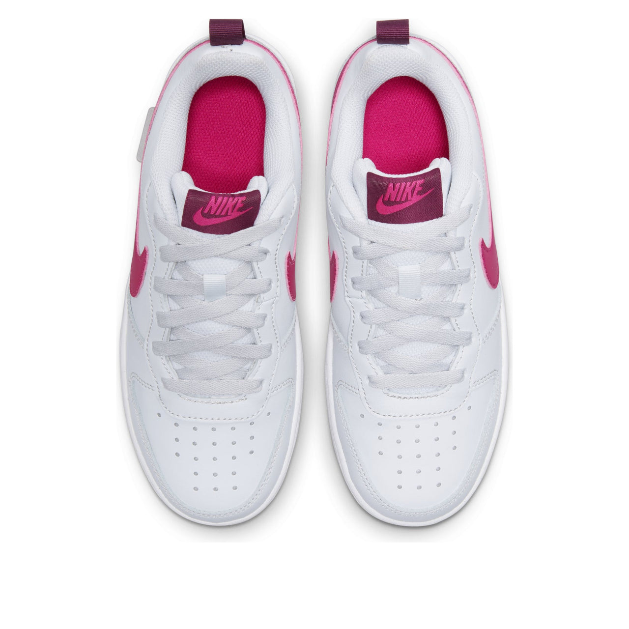 (GS) Nike Court Borough Low 2 'Pure Platinum Pink Prime' BQ5448-015