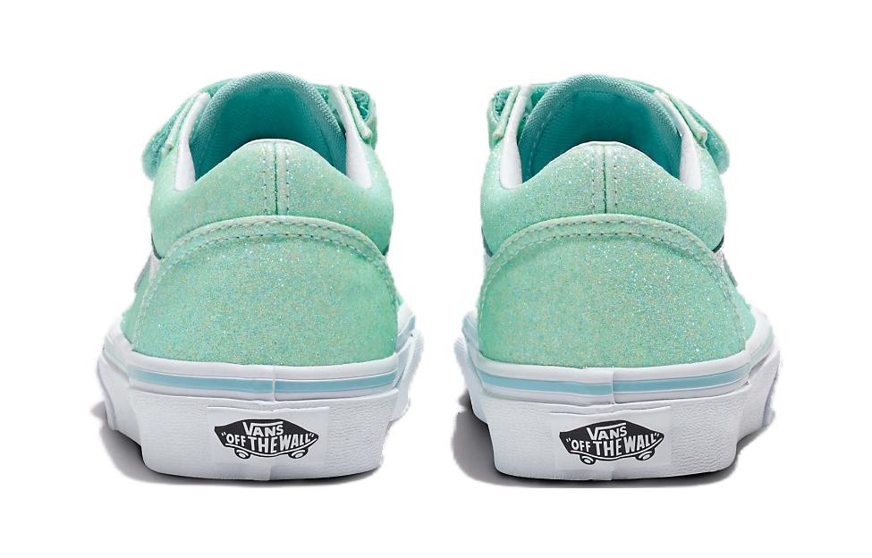 (PS) Vans Old Skool Hook and Loop Glitter Shoes 'Aqua' VN0A38HDO33