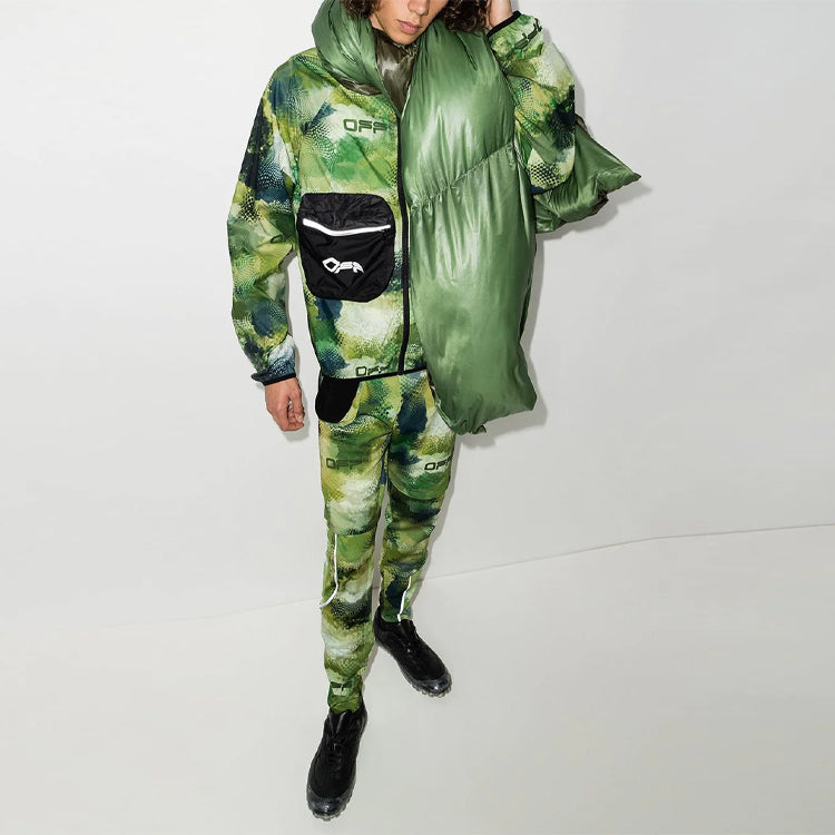 Off-White Zipper Camouflage Printing Jacket Version Green OMVL011I21FAB0028401