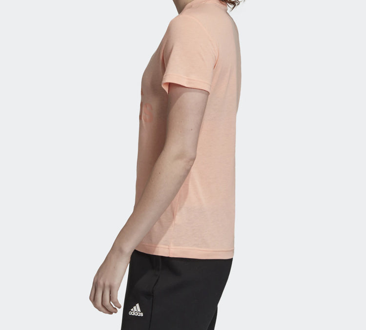 (WMNS) adidas Logo Alphabet Printing Sports Short Sleeve Pink EB3795