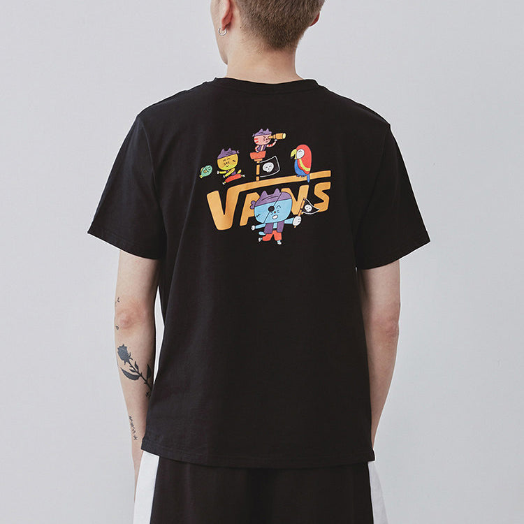 Men's Vans Asian Artist Crossover Series Pattern Printing Short Sleeve Black VN0A4RASBLK