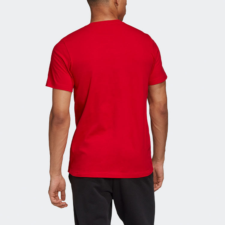 adidas Large Logo Sports Stylish Short Sleeve Red FL3943
