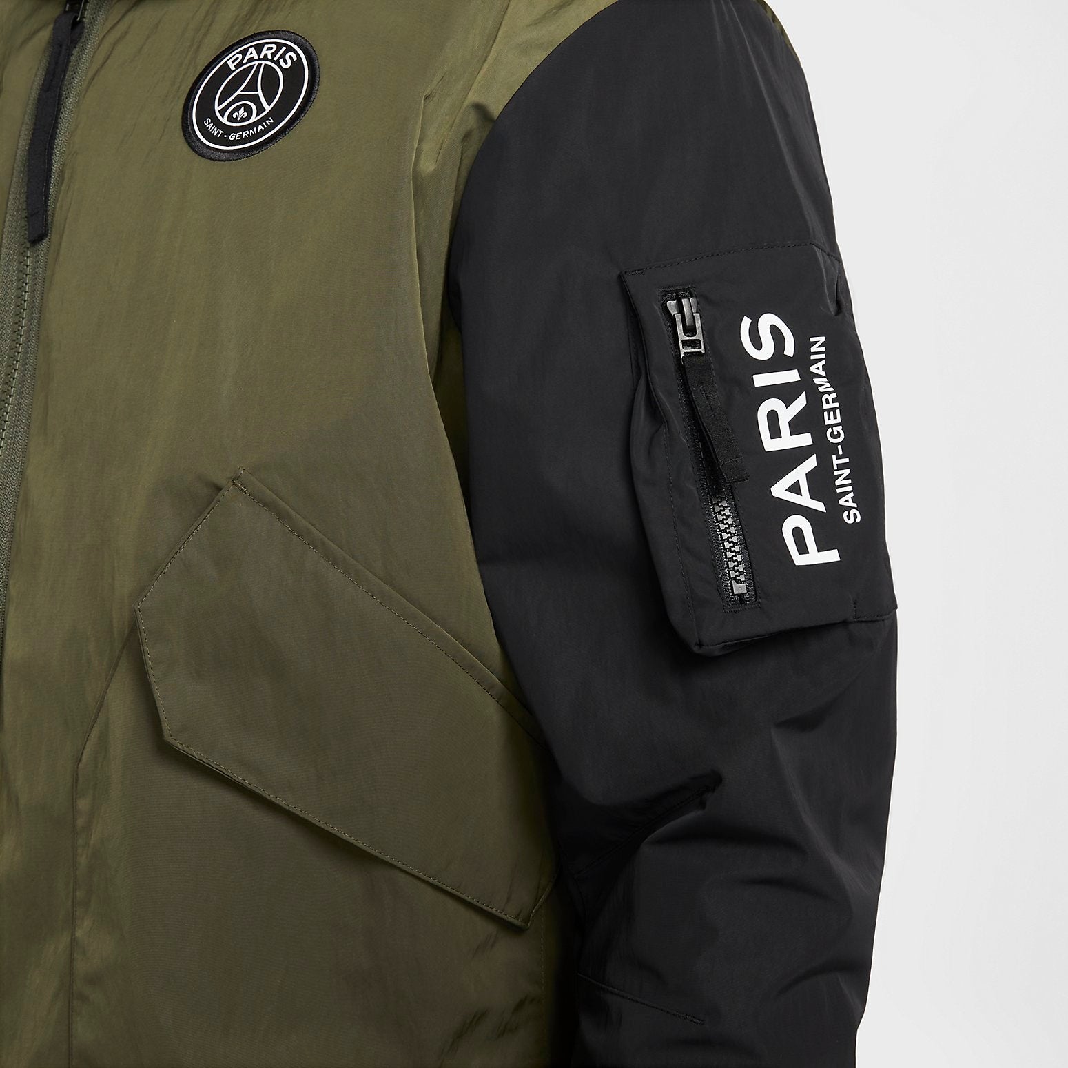 Nike Paris Saint-Germain Unlined Full-Zip Bomber Jacket 'Green' DQ8972-325