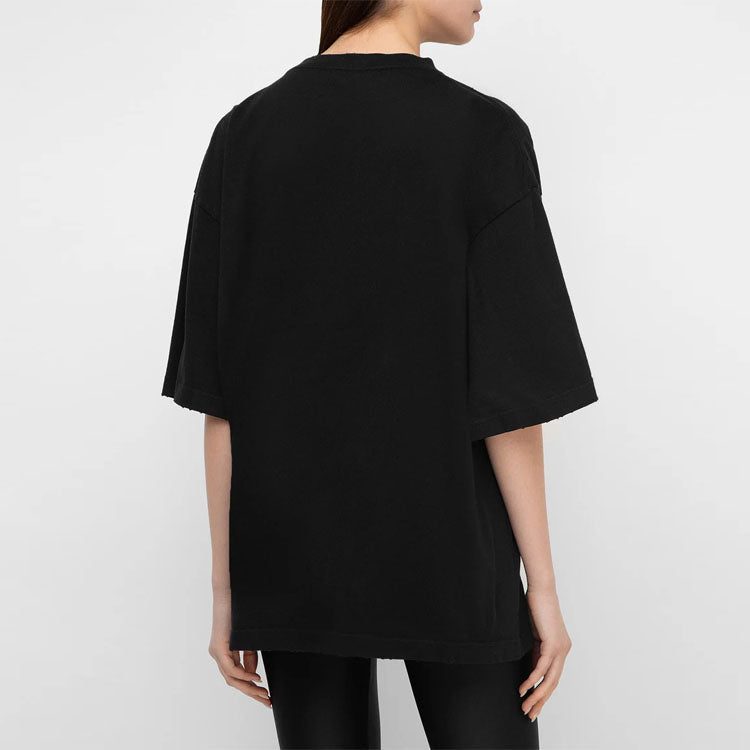 Balenciaga Printing Round-neck Black 641532TJVK61070