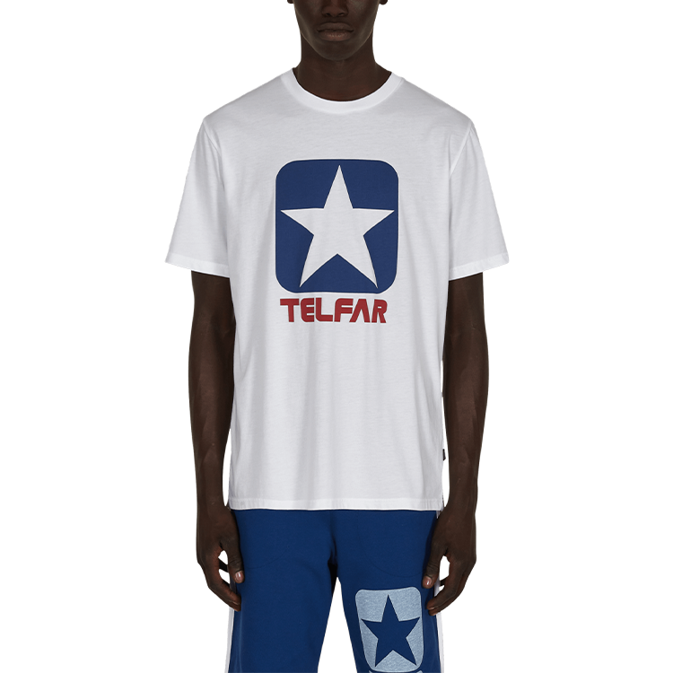 Converse x TELFAR Crossover Basketball Sports Printing Round Neck Short Sleeve White T-Shirt 10022844-A01