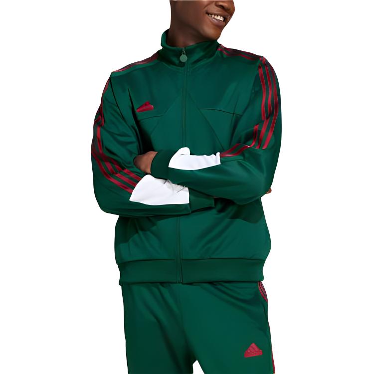 adidas House of Tiro Nations Pack Track Jacket Asia Sizing 'Green Burgundy' IY2057