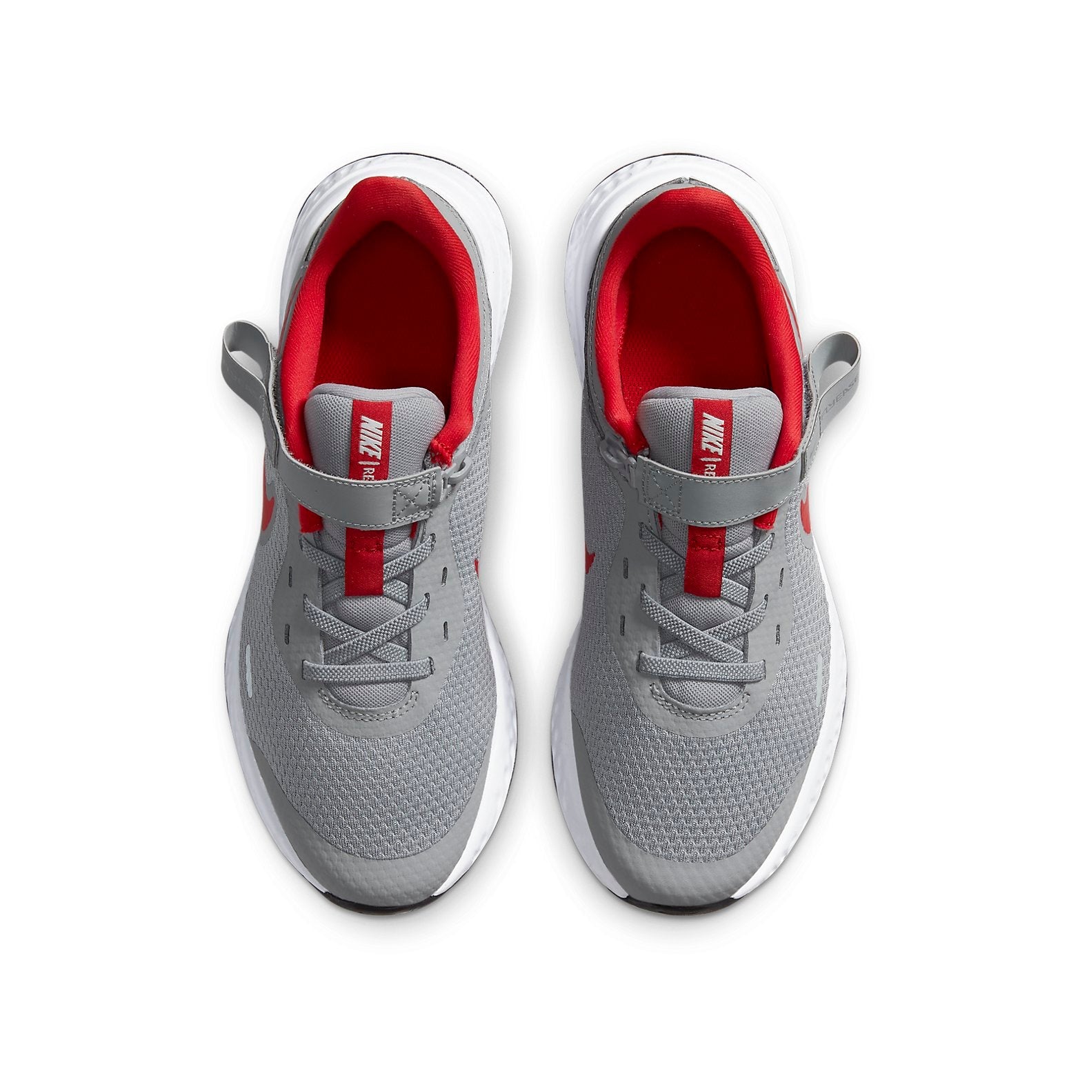 (GS) Nike Revolution 5 FlyEase 'Grey Red' CQ4649-013