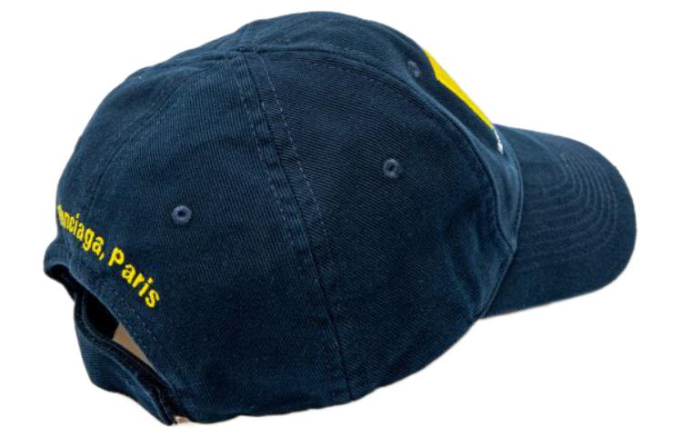 Balenciaga FBI Baseball Cap 'Navy Yellow' 680740-410B2-4075-SML