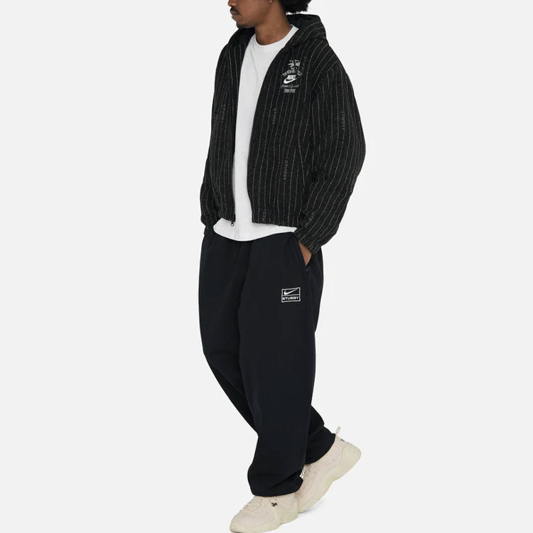 Nike x Stssy Striped Wool Jacket (Asia Sizing) 'Black' DR4413-010