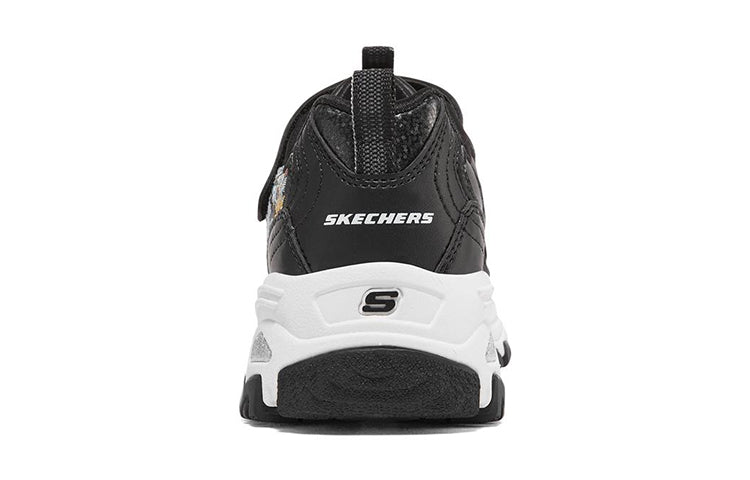 (GS) Skechers D'lites Floral 'Black Multi' 302525L-BLK