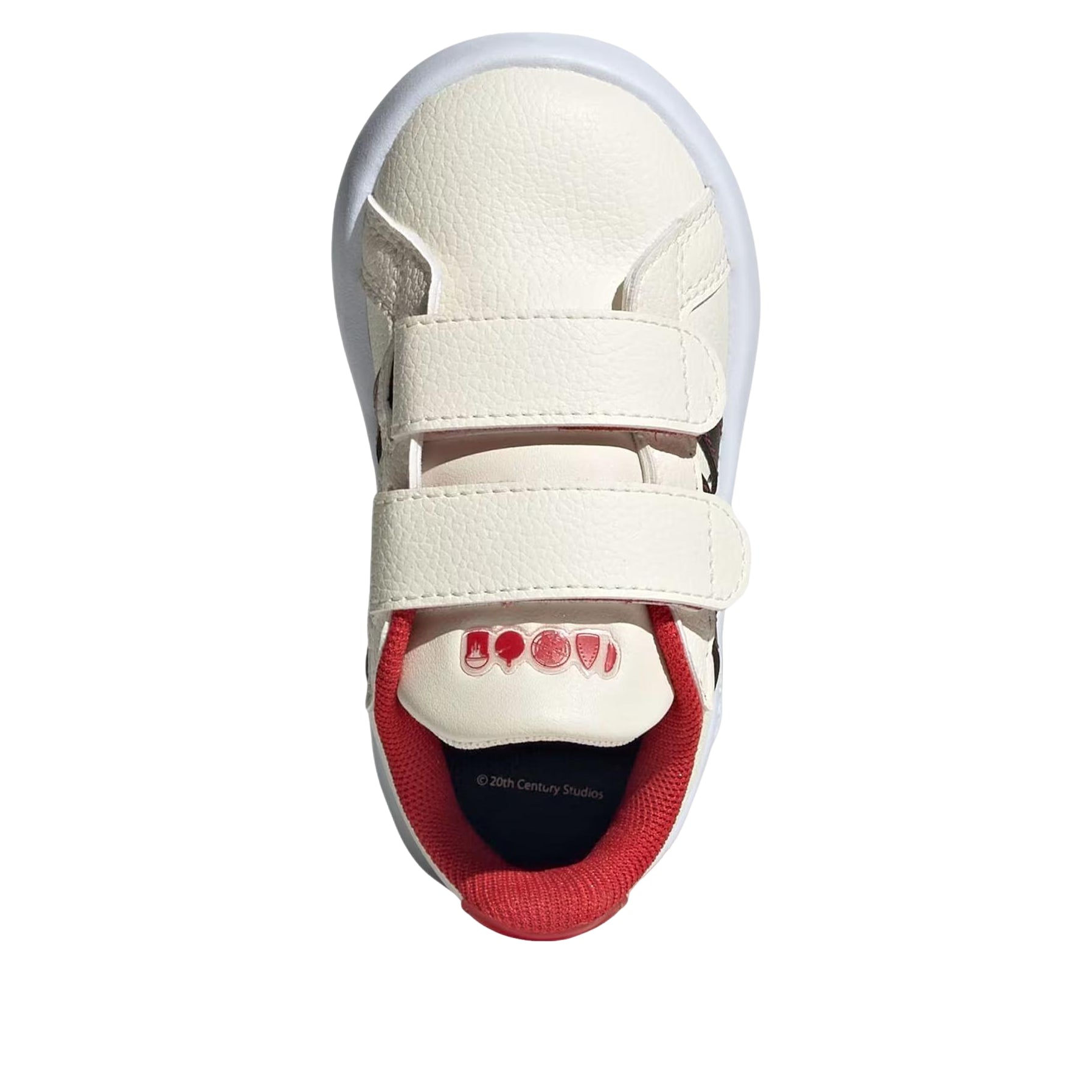 (TD) adidas Grand Court 'Cream White Core Black Collegiate Red' JR5631