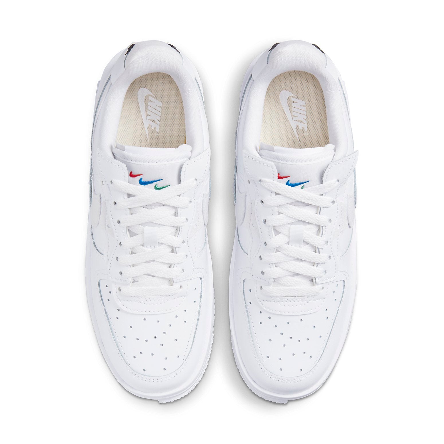 (WMNS) Nike Air Force 1 Fontanka 'Triple White Multi Color Swoosh' DH1290-100