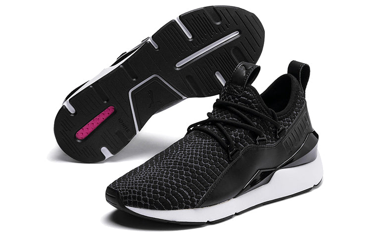 (WMNS) PUMA Muse 2 Reptile Trailblazer Low Running Shoes Black/White 369210-01