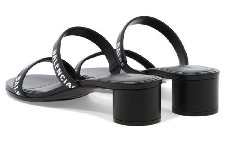 (WMNS) Balenciaga Round 40mm Sandals 'Black' 695000WCAE11090