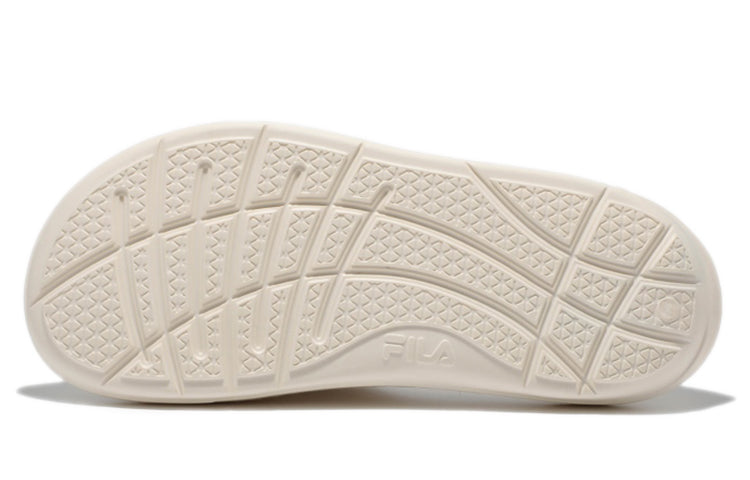 FILA Stylish Simplicity Thick Sole Creamy White Korean Version Slippers 1SM01596D_100