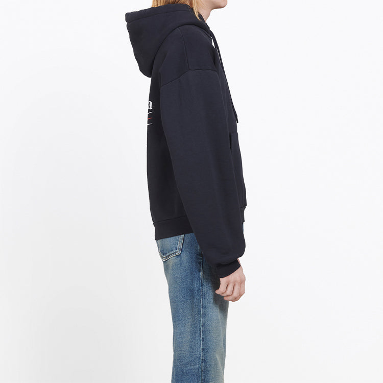 Balenciaga Logo Printing Unisex Navy Blue 556145TBV144128