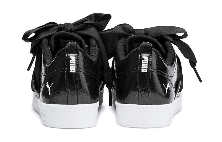 (WMNS) PUMA Smash Bkl Patent Shoes Black/White 369638-02