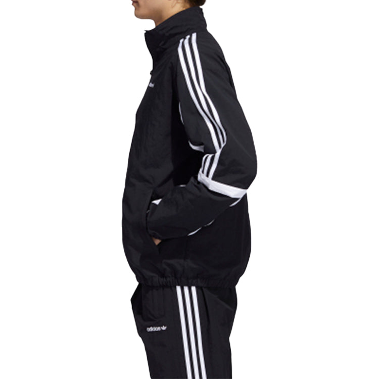 adidas originals GLOBE TT Stand-up Collar Sports Coat Male Black GD2089