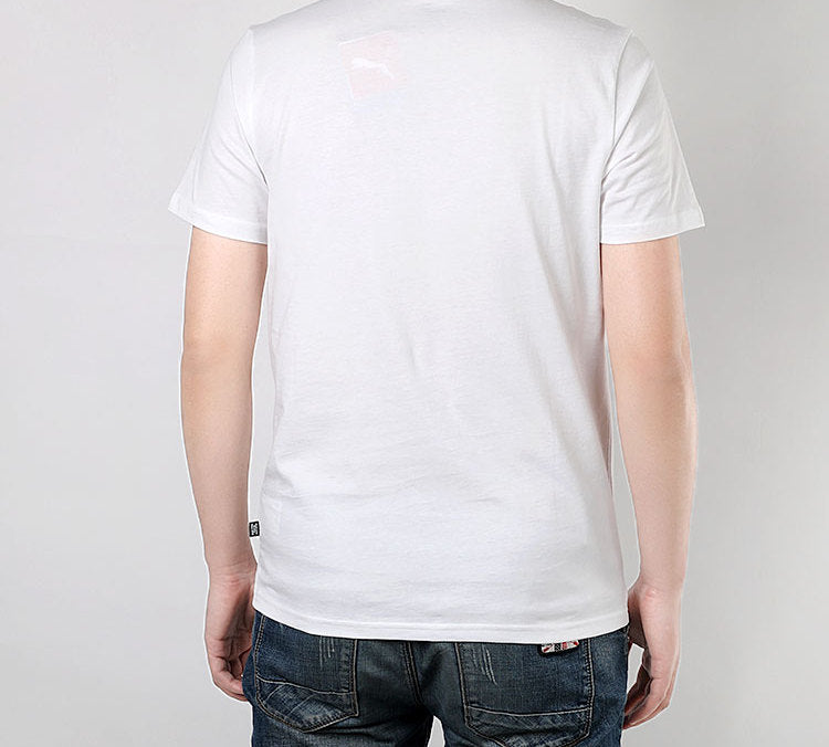 PUMA Casual Sports Bronzing Logo Alphabet Printing Round Neck White 586589-02