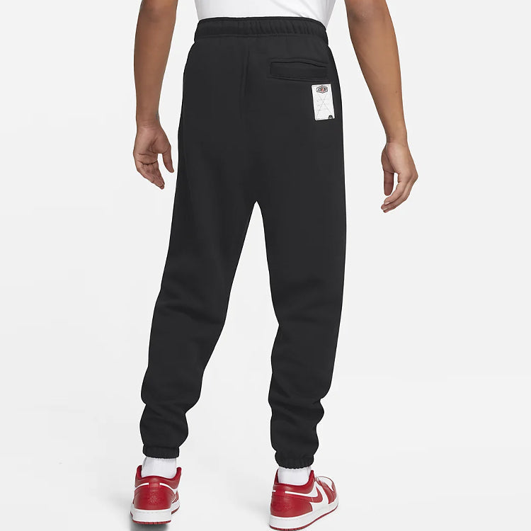 Men's Air Jordan Sport Dna Funny Logo Printing Stay Warm Fleece Bundle Feet Sports Pants/Trousers/Joggers Black DC9635-010