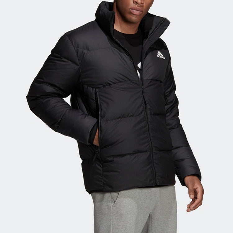 adidas Solid Color Outdoor Sports Stay Warm Down Jacket Black GV5350