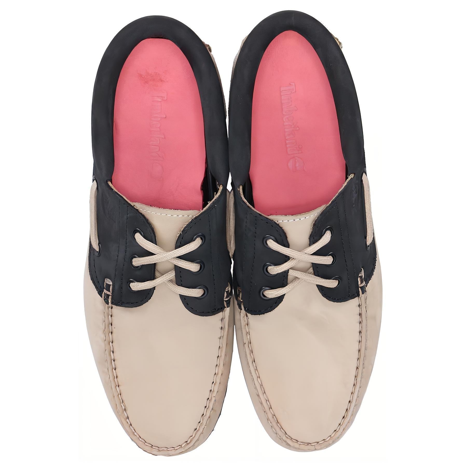 Timberland 3-Eye Lug Handsewn Boat Shoes 'Beige' A5RH8