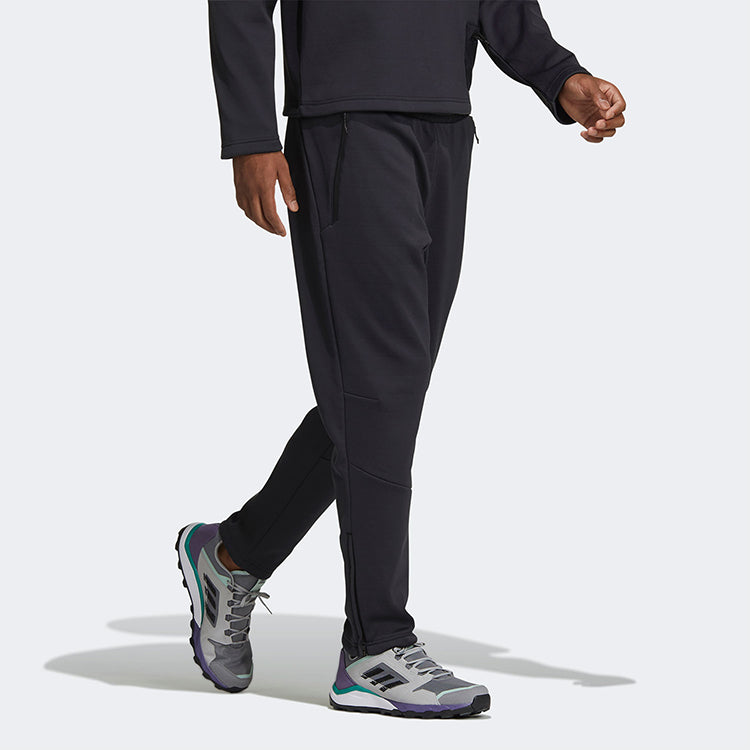 adidas Cap New Pants logo Reflective Conical Fleece Lined Sports Long Pants Black GV3510