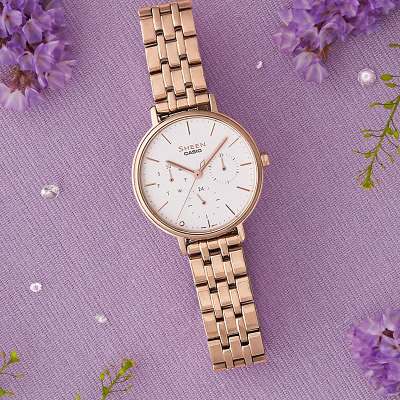 CASIO SHEEN Stainless Steel Strap Gold Analog SHE-4541CG-7A