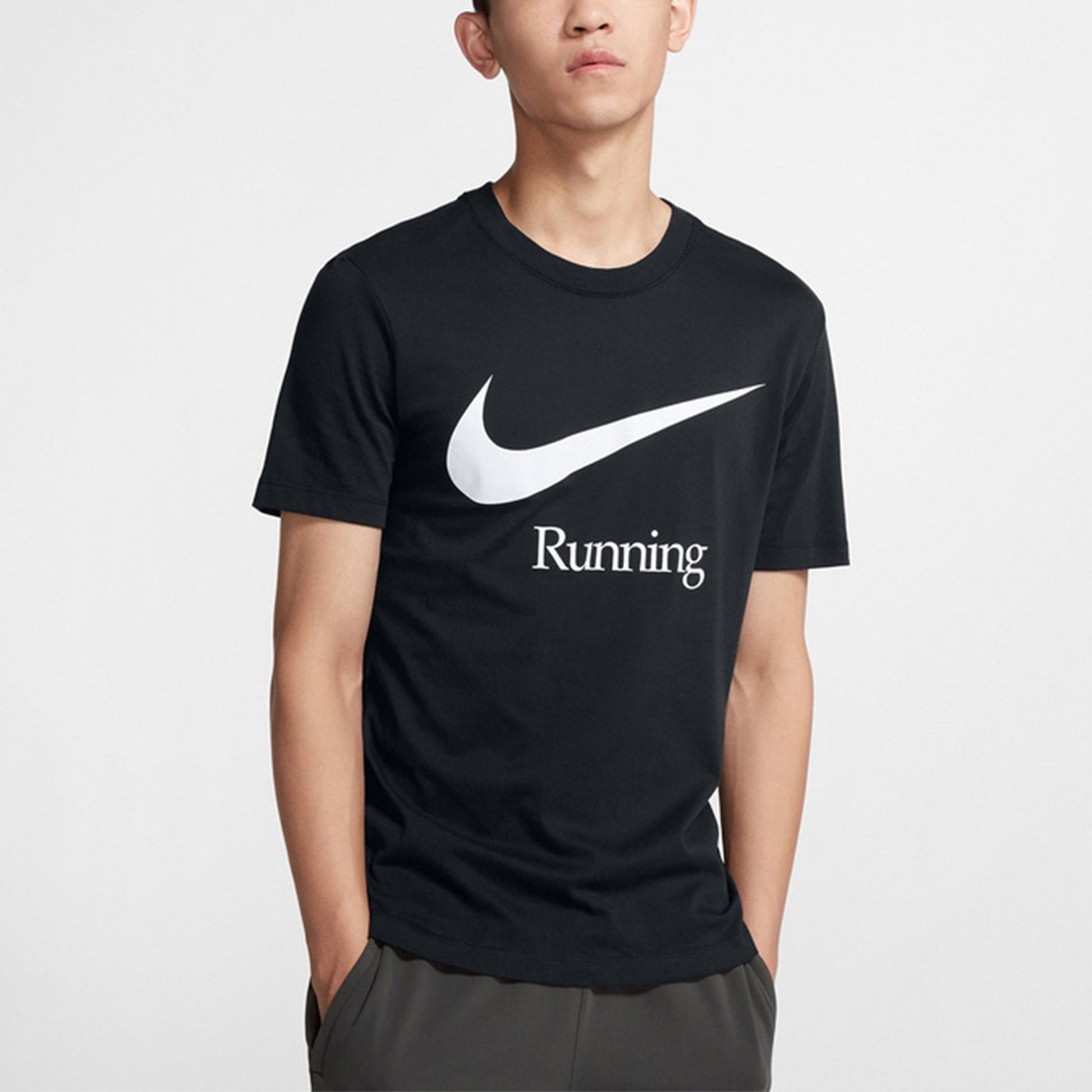 Nike Running Printing Running Sports Knit Male Black CK0638-010