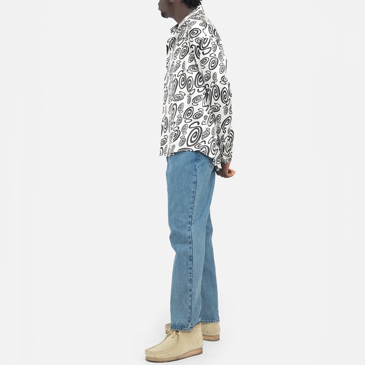 Stussy Swirly S Silk Shirt 'White' 1110242