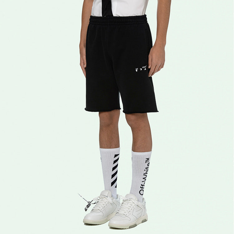 Off-White SS21 Logo Sports Shorts Black OMCI006S21FLE0011001