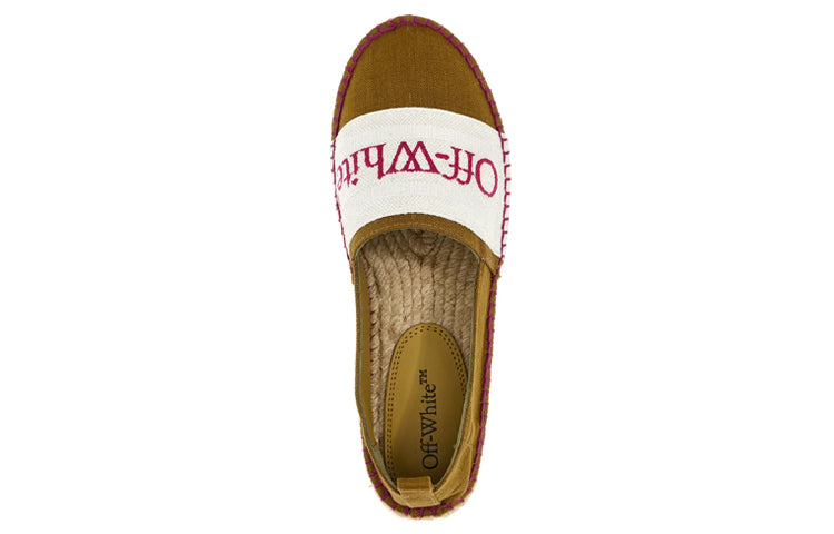 (WMNS) Off-White Bookish Slip-On Espadrilles 'Brown White' OWIB014S23FAB0015632
